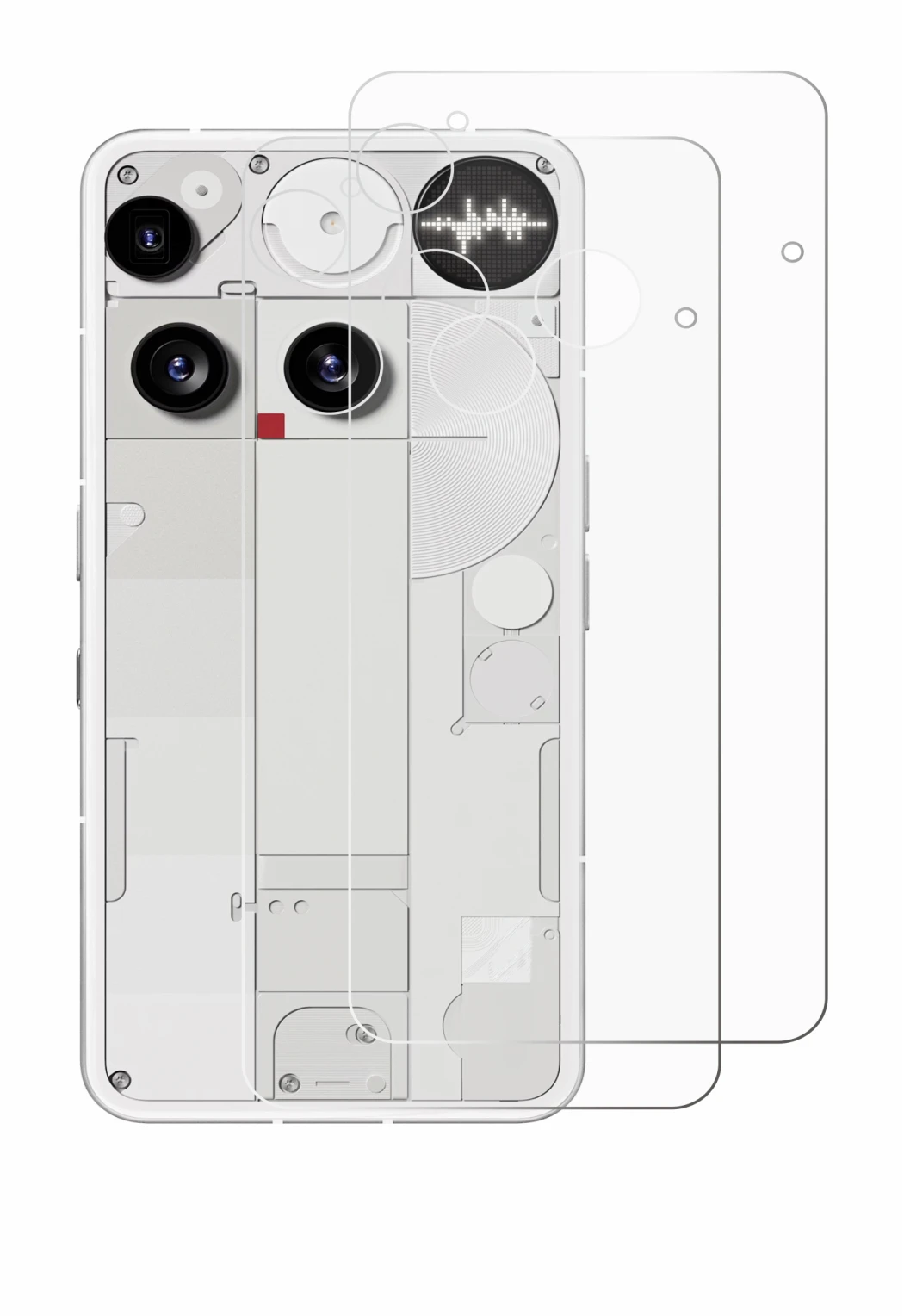 Image of the device Nothing Phone (3) (Back) with a wide variety of screen protectors.