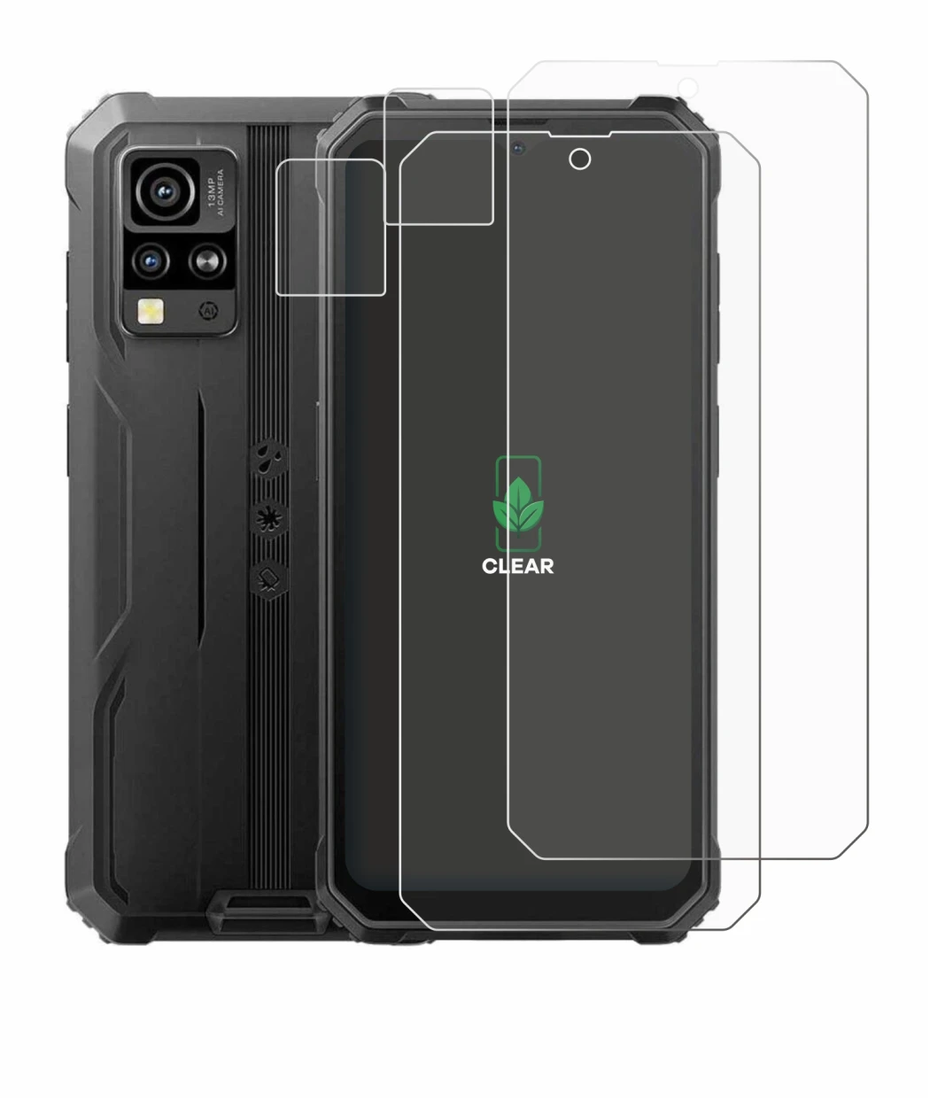 Image of the device Blackview BV4800 (Front+Camera) with a wide variety of screen protectors.