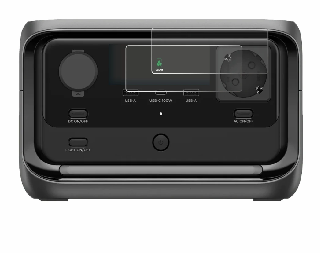 Image of the device EcoFlow River 3 Plus with a wide variety of screen protectors.
