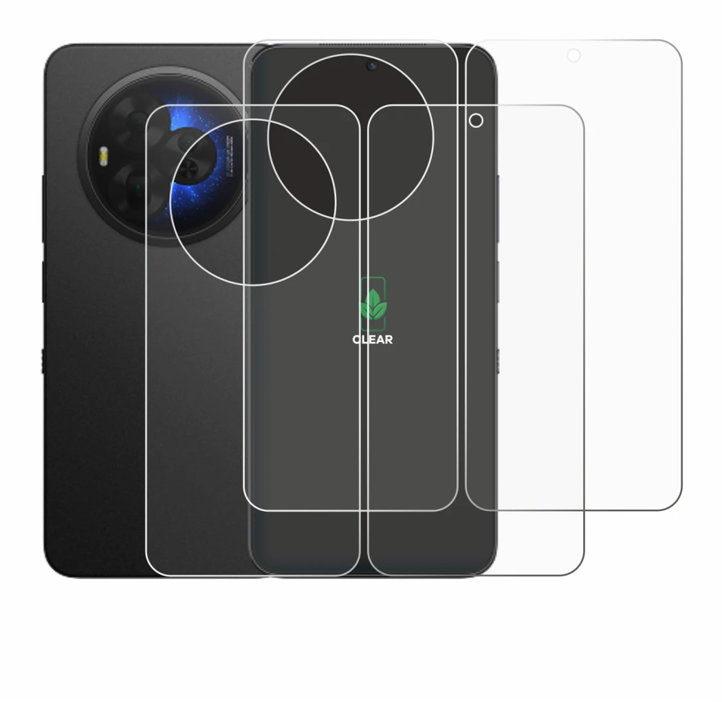 Image of the device TCL NXTPAPER 60 Ultra (Front+Back) with a wide variety of screen protectors.
