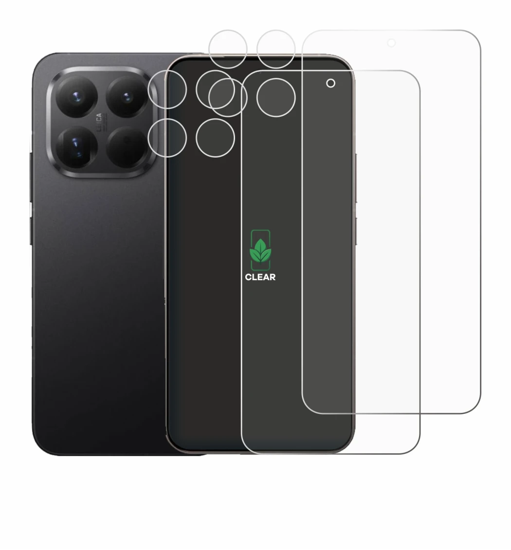 Image of the device Xiaomi 15T Pro (Front+Camera) with a wide variety of screen protectors.