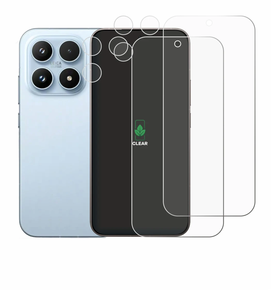 Image of the device Xiaomi 17 (Front+Camera) with a wide variety of screen protectors.