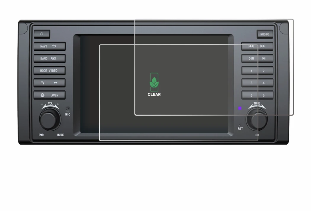 Image of the device Eonon E39A12S with a wide variety of screen protectors.