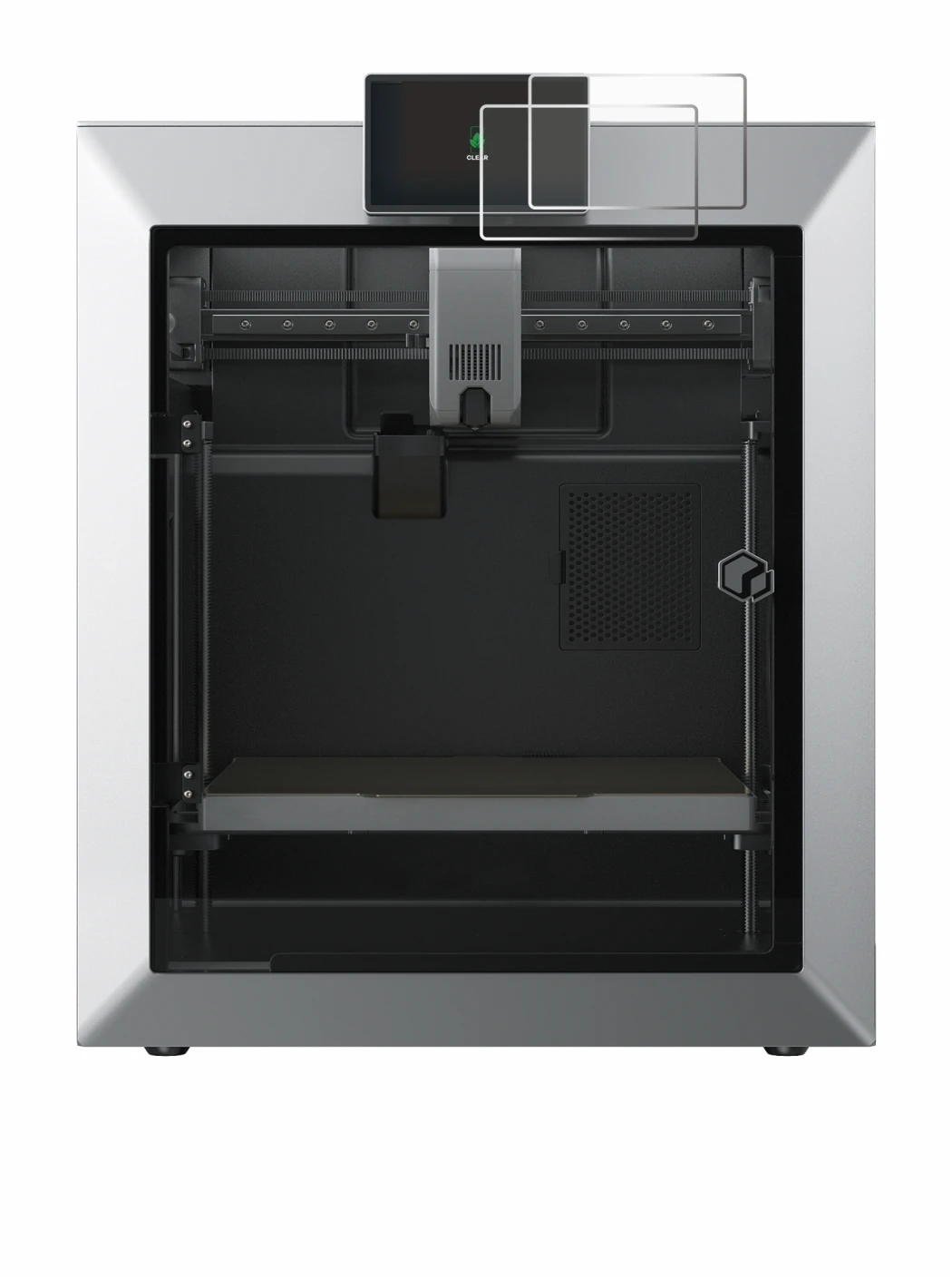 Image of the device Qidi Tech Q2 with a wide variety of screen protectors.