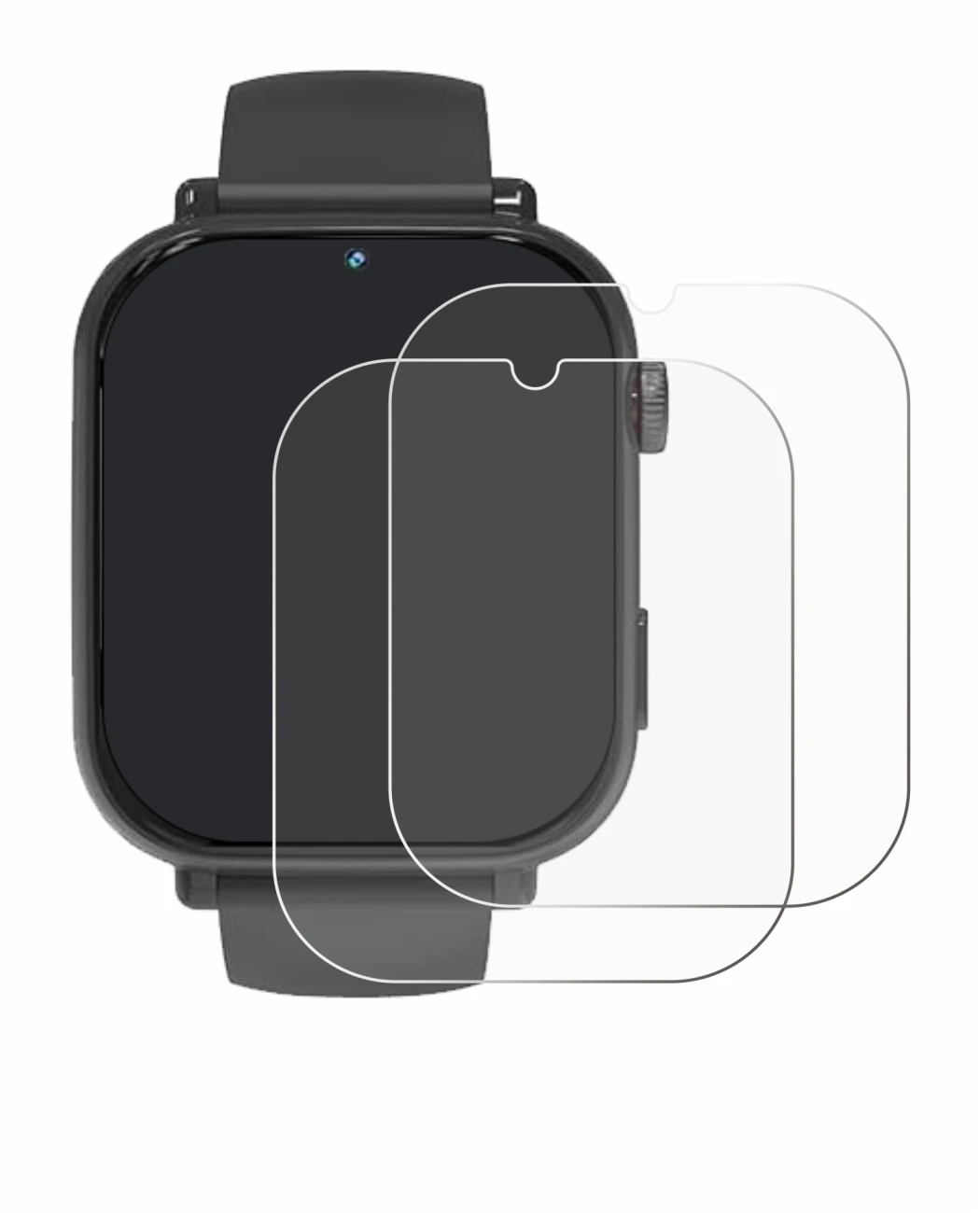 Image of the device Ucani A22 with a wide variety of screen protectors.