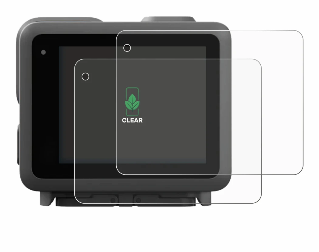 Image of the device GoPro Lit Hero with a wide variety of screen protectors.