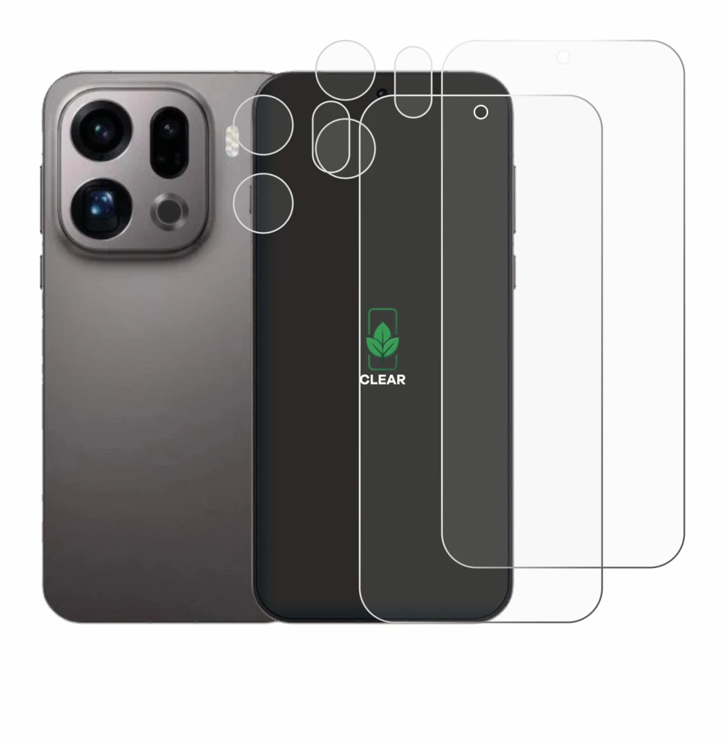 Image of the device Oppo Find X9 (Front+Camera) with a wide variety of screen protectors.