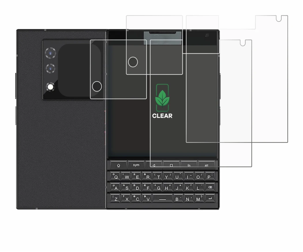 Image of the device Unihertz Titan 2 (Front+Camera) with a wide variety of screen protectors.