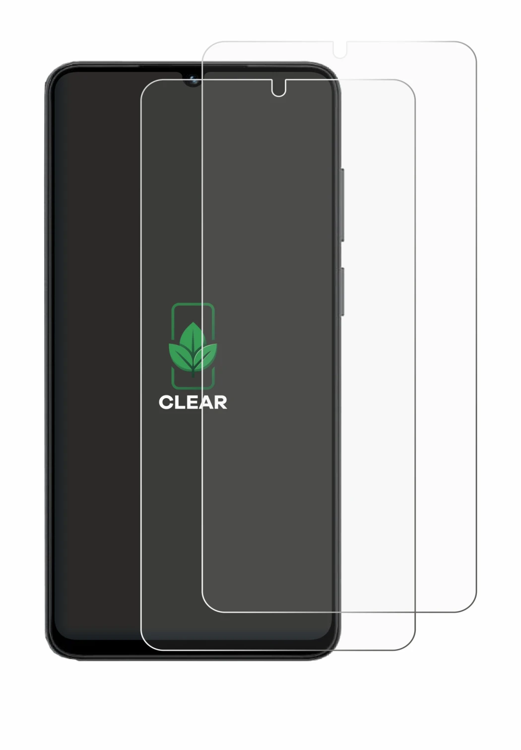 Image of the device Honor X5c with a wide variety of screen protectors.