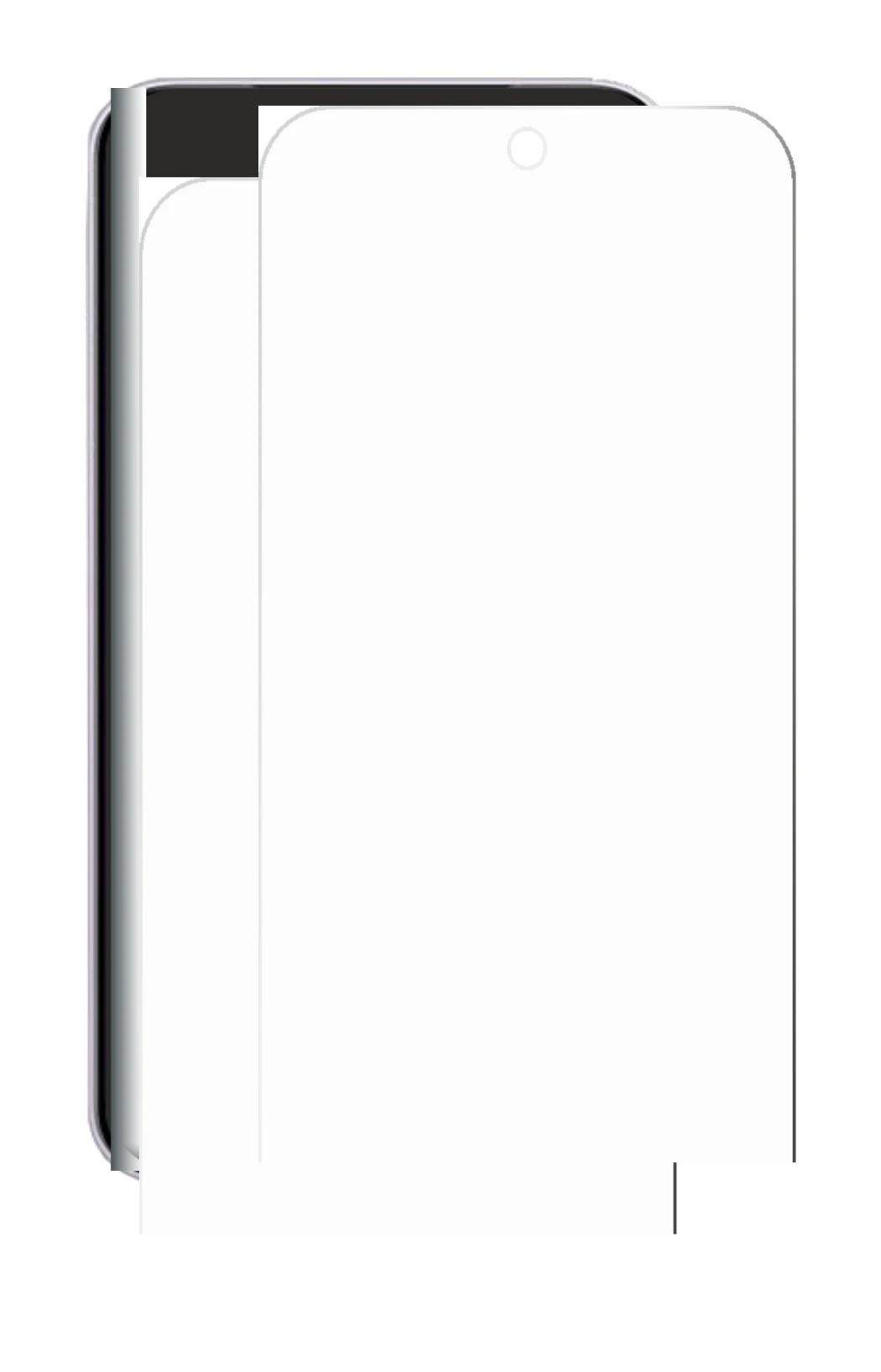 Image of the device Vivo X300 Pro with a wide variety of screen protectors.