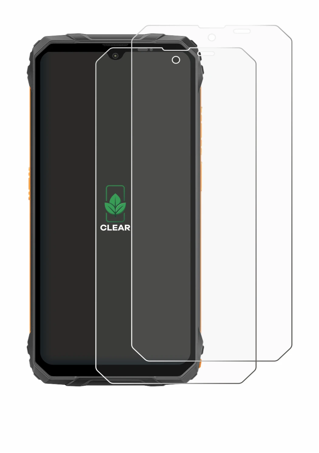 Image of the device Blackview Fort 1 with a wide variety of screen protectors.