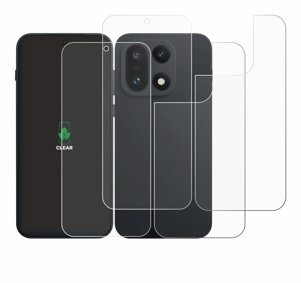 Image of the device OnePlus 15 (Front+Back) with a wide variety of screen protectors.