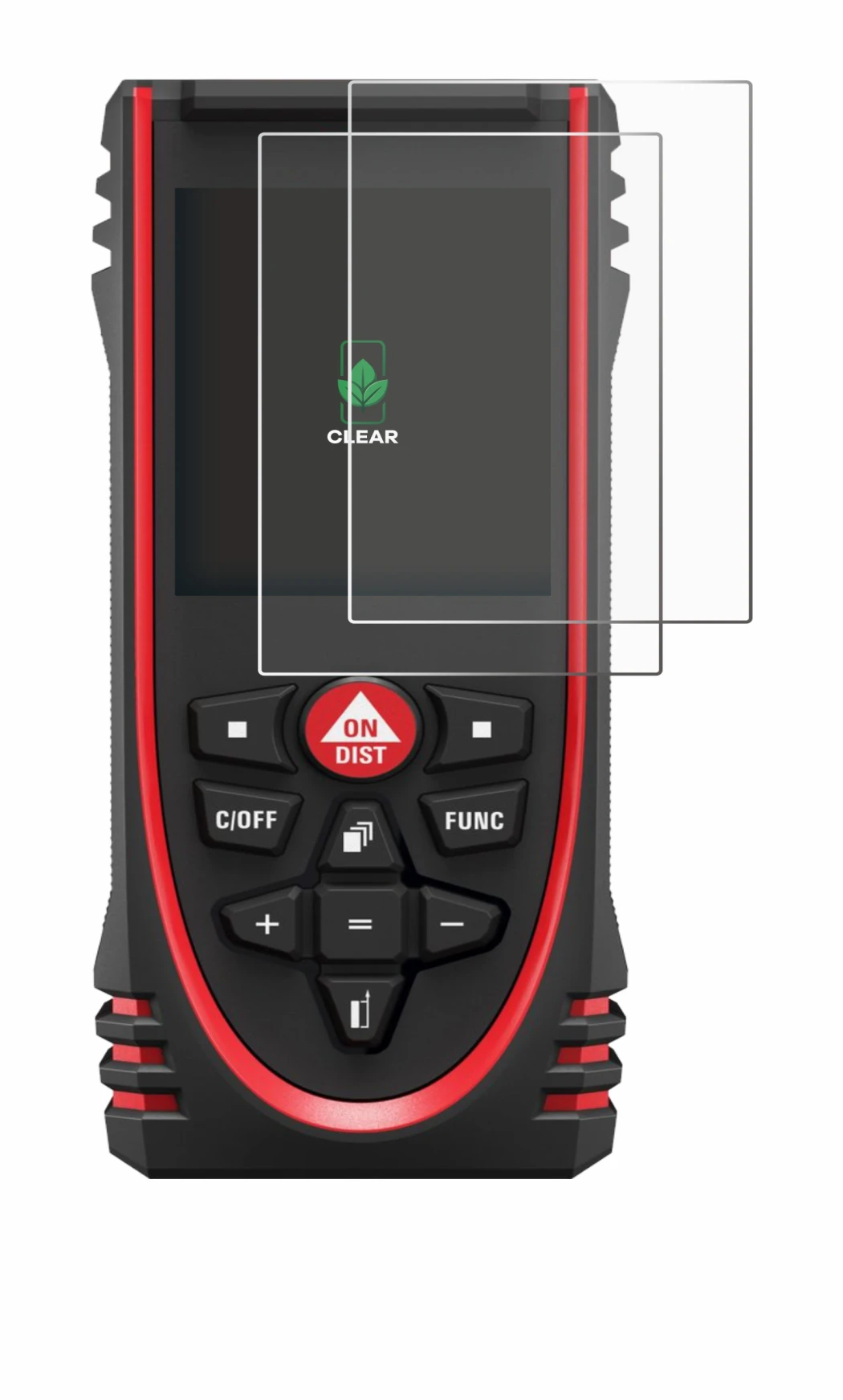Image of the device Leica DISTO X3 with a wide variety of screen protectors.