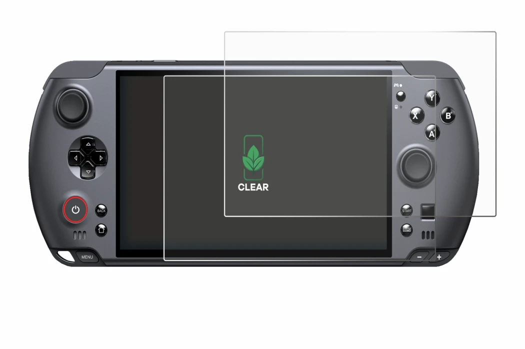Image of the device GPD Win 5 with a wide variety of screen protectors.