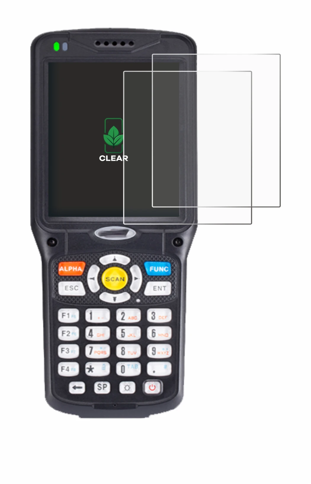 Image of the device Unitech HT510 with a wide variety of screen protectors.