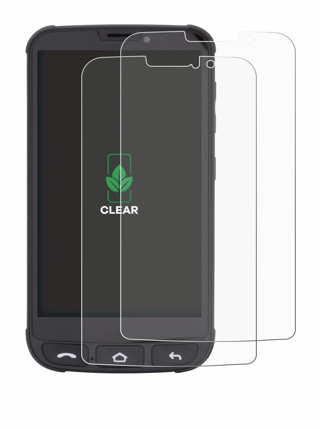 Image of the device Olympia Neo Mini with a wide variety of screen protectors.