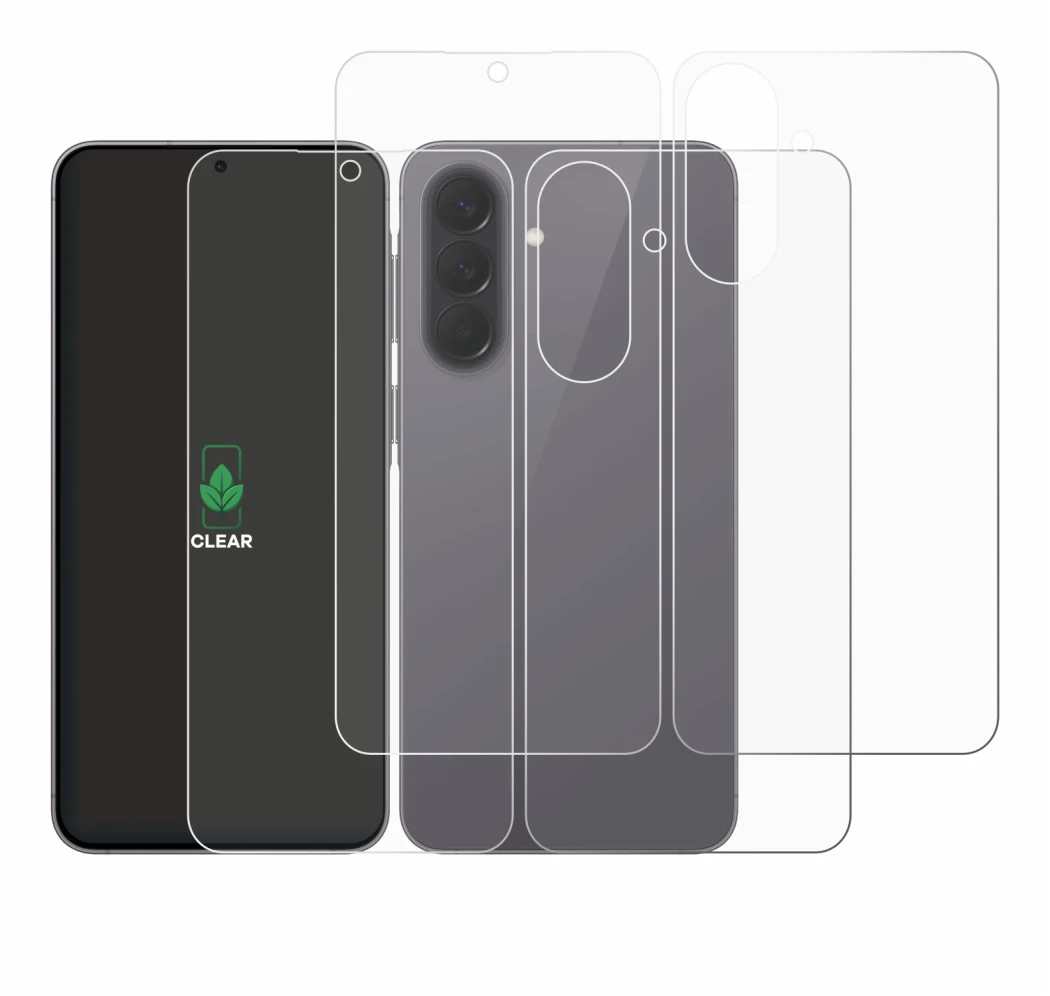 Image of the device Samsung Galaxy A57 5G (Front+Back) with a wide variety of screen protectors.
