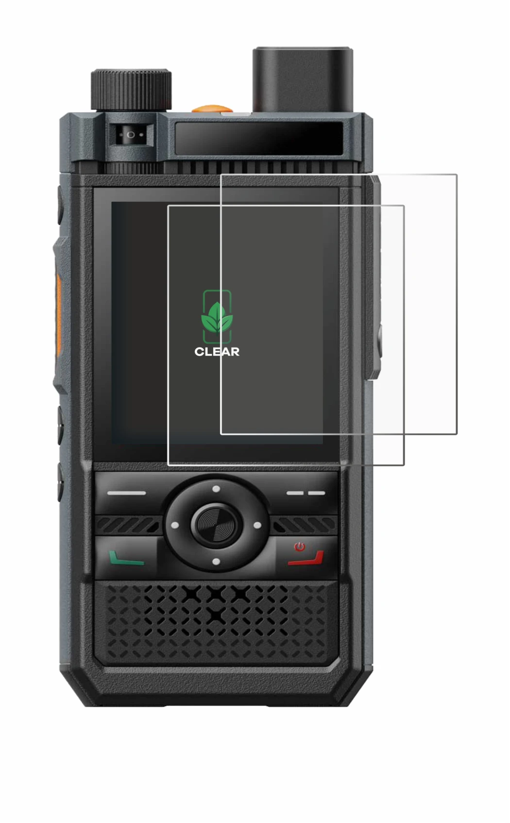 Image of the device Hytera P50 Pro with a wide variety of screen protectors.