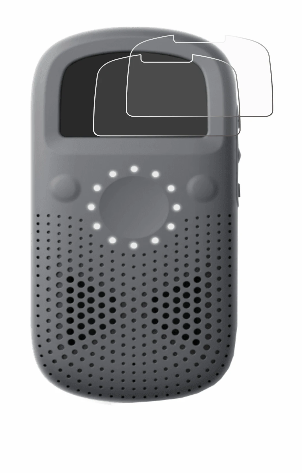 Image of the device Relay X with a wide variety of screen protectors.