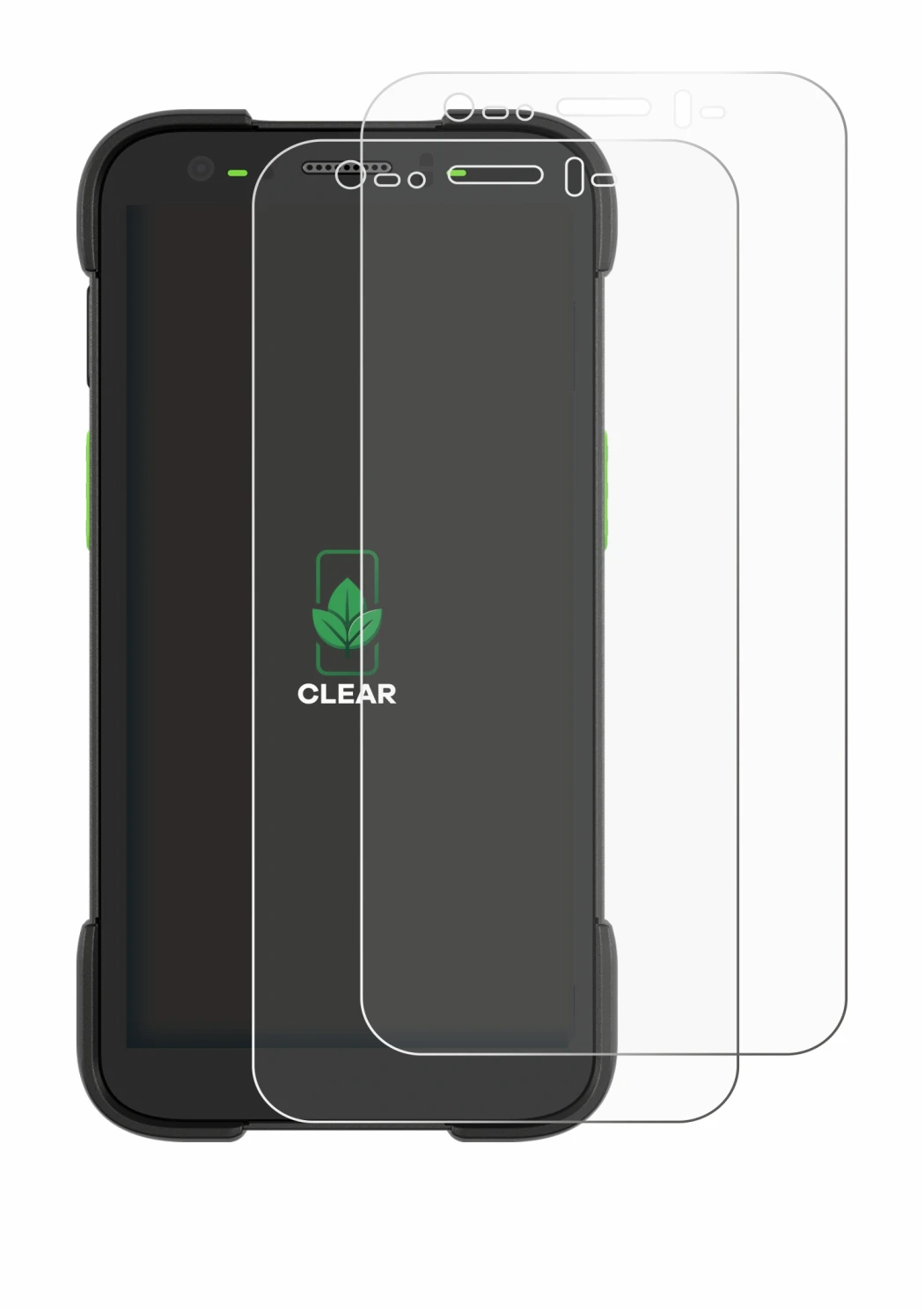 Image of the device Zebra TC701 with a wide variety of screen protectors.