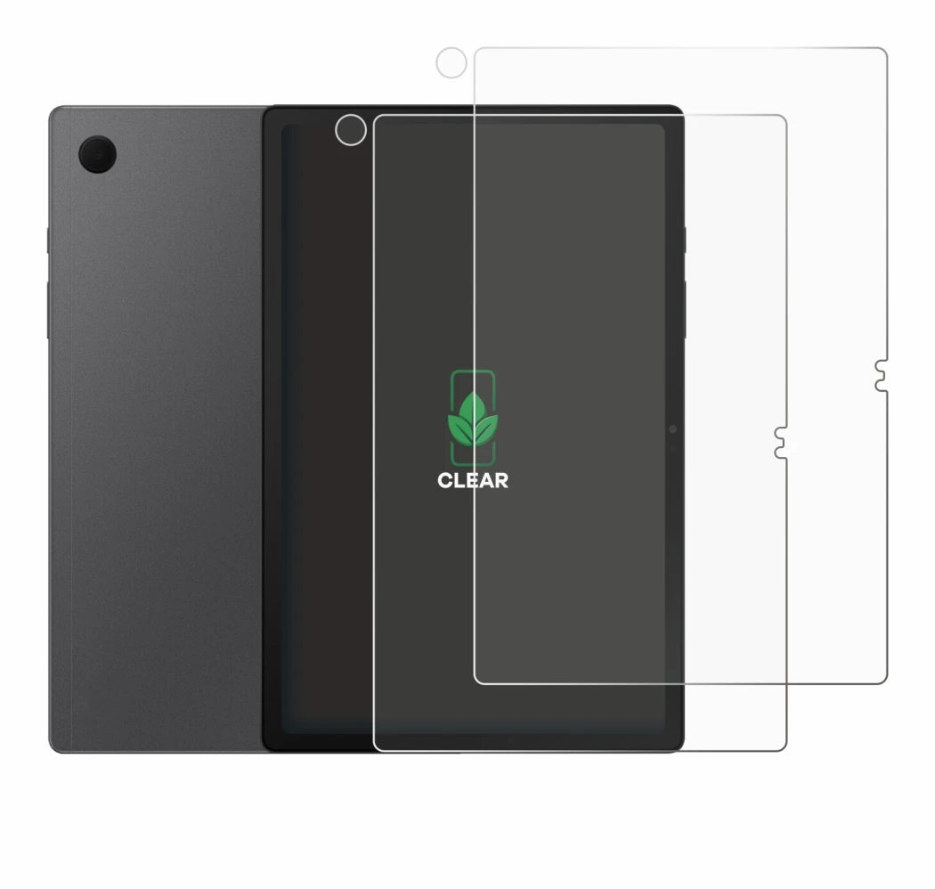 Image of the device Samsung Galaxy Tab A8 (Front+Camera) with a wide variety of screen protectors.