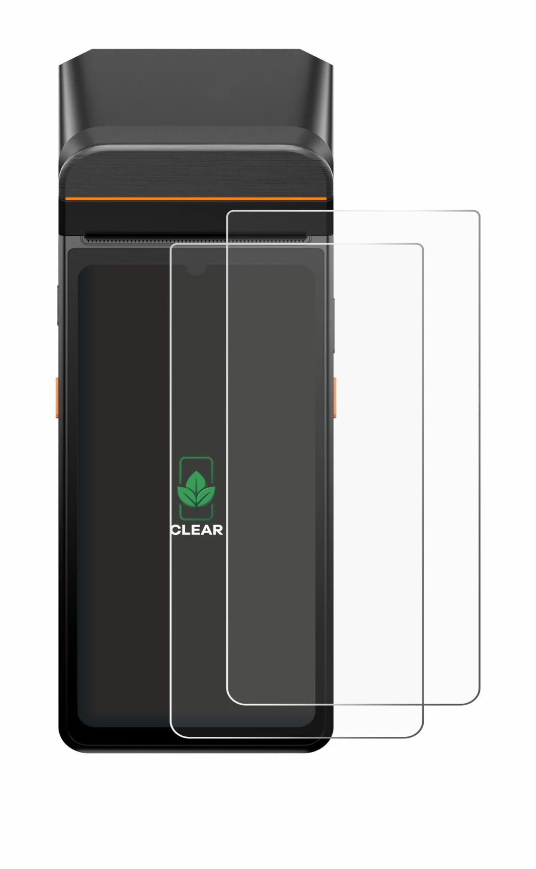 Image of the device Sunmi V3 A13 with a wide variety of screen protectors.