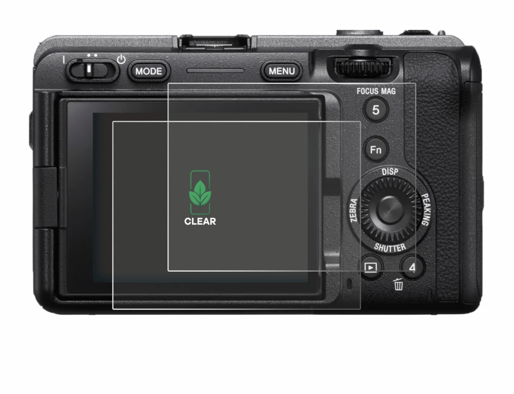 Image of the device Sony FX3A (ILME‑FX3A) with a wide variety of screen protectors.