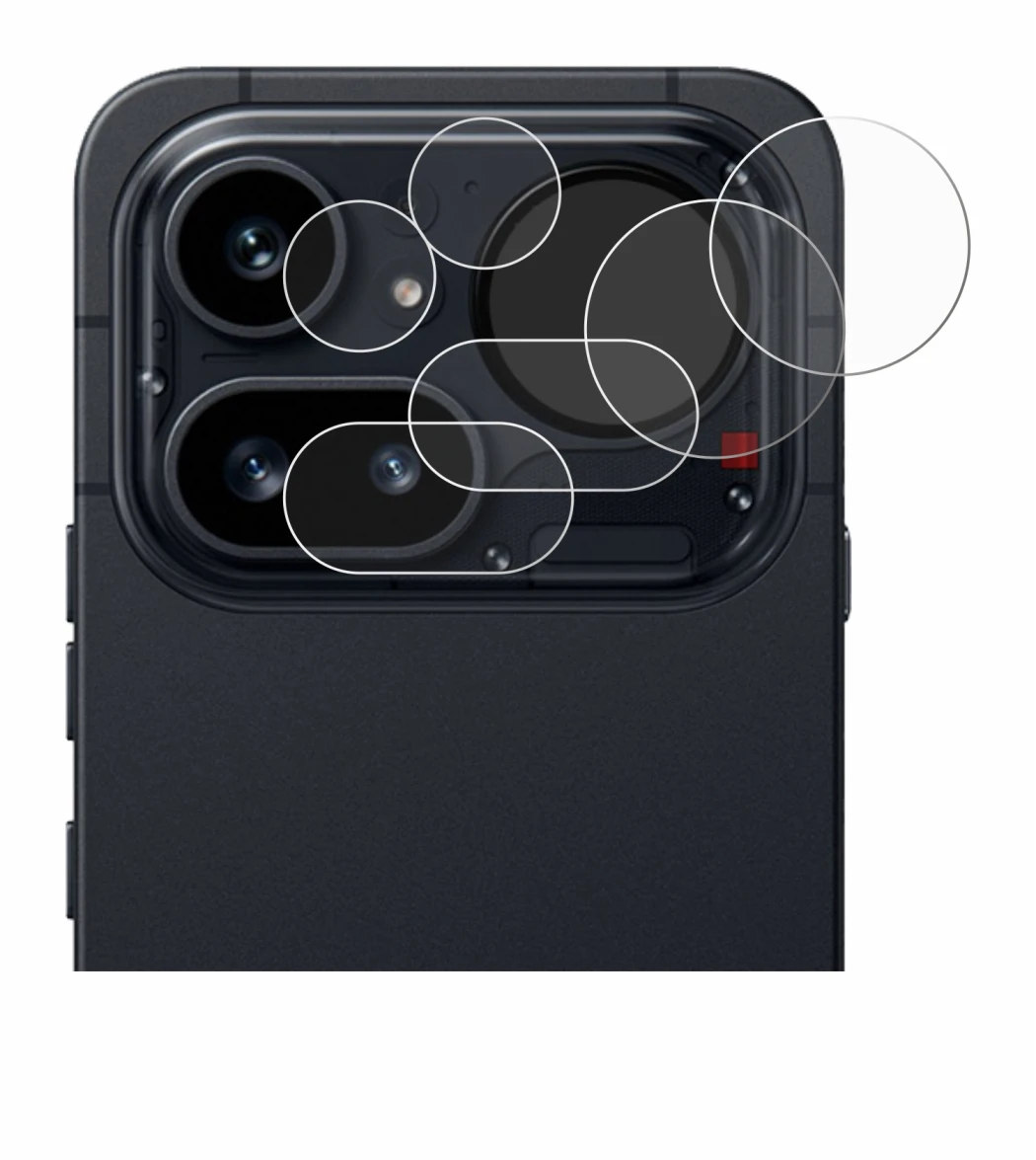 Image of the device Nothing Phone (4a) Pro (ONLY Camera Lens) with a wide variety of screen protectors.
