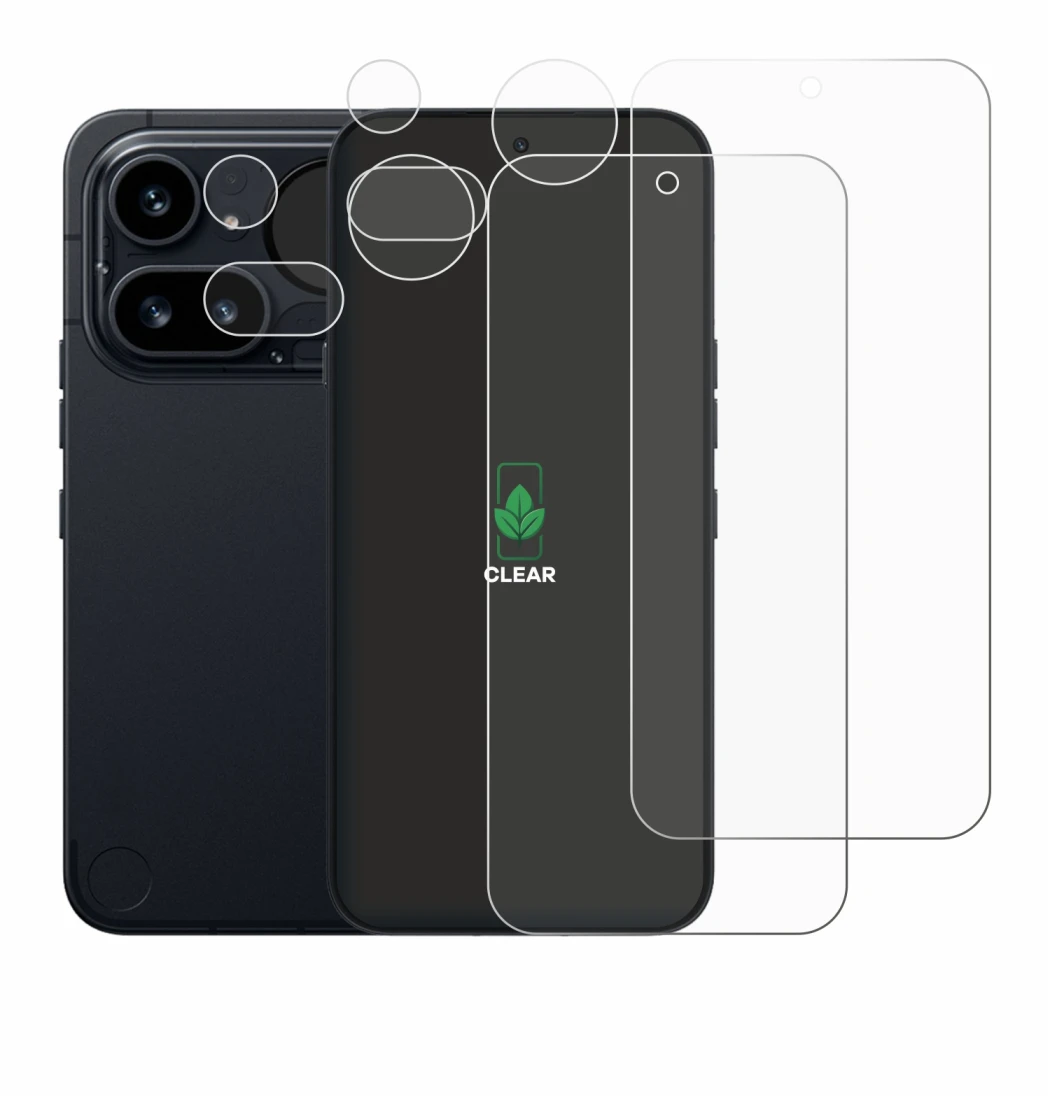 Image of the device Nothing Phone (4a) Pro (Front+Camera) with a wide variety of screen protectors.