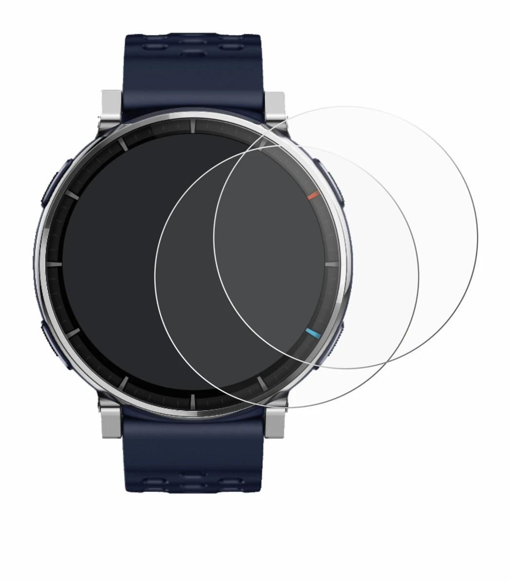 Image of the device Amazfit Active 3 Premium with a wide variety of screen protectors.