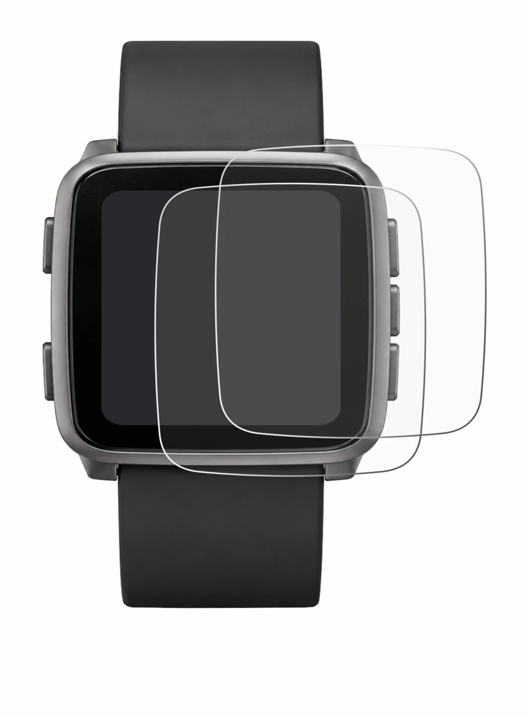 Image of the device Pebble Time 2 2026 with a wide variety of screen protectors.
