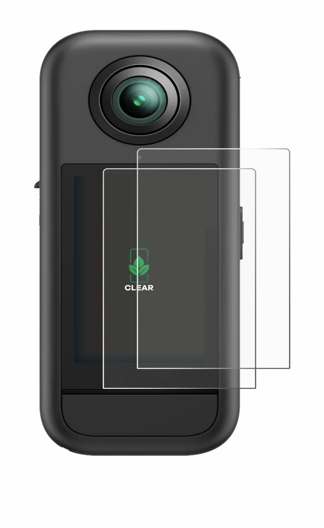 Image of the device Akaso 360 with a wide variety of screen protectors.