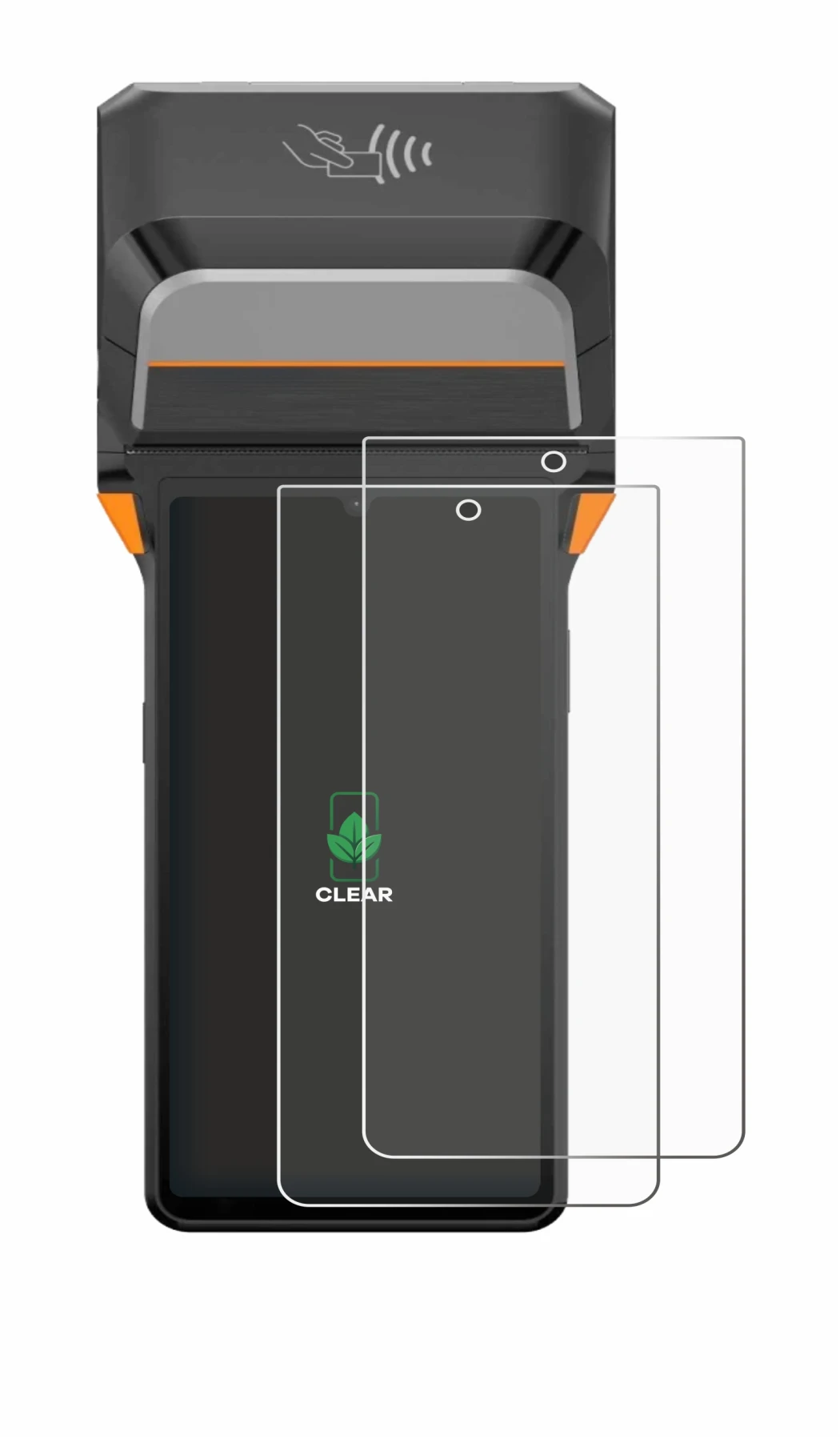 Image of the device Sunmi V3 Plus with a wide variety of screen protectors.
