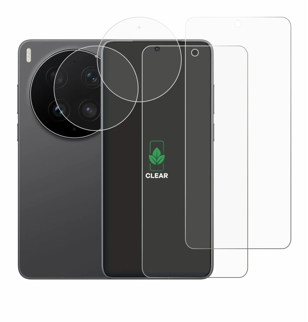 Image of the device Vivo X300 Ultra (Front+Camera) with a wide variety of screen protectors.