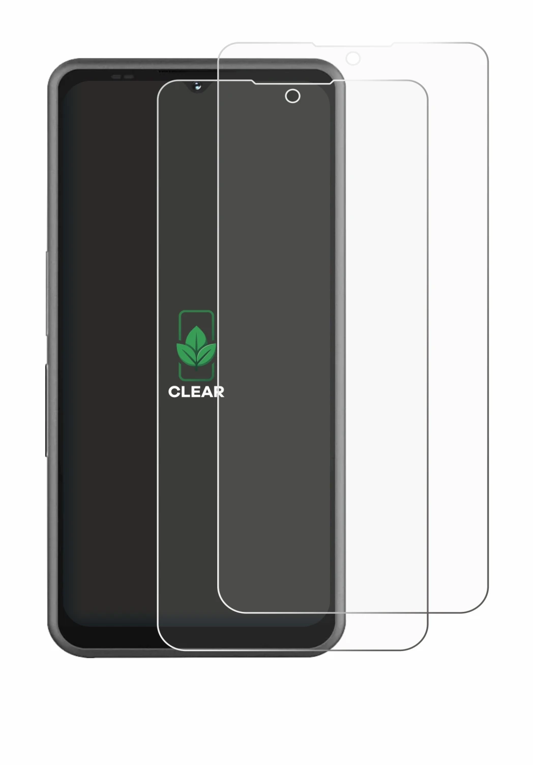 Image of the device Sonim XP Pro E with a wide variety of screen protectors.