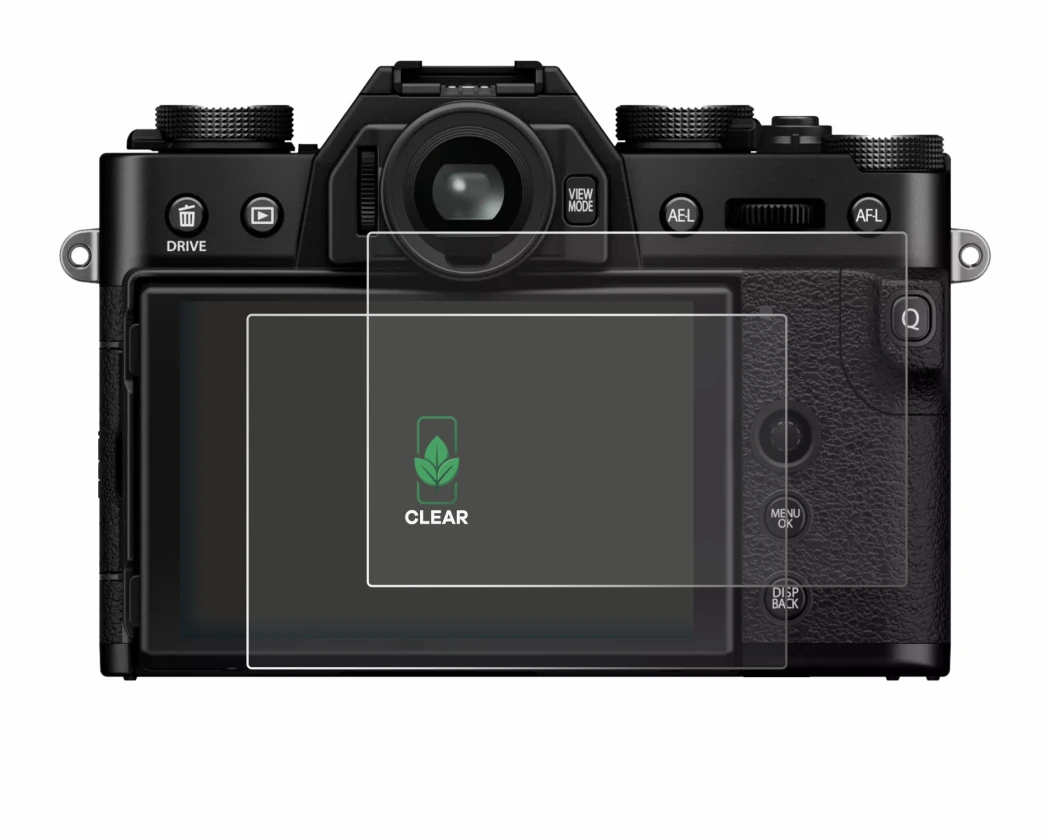Image of the device Fujifilm X-T30 III with a wide variety of screen protectors.