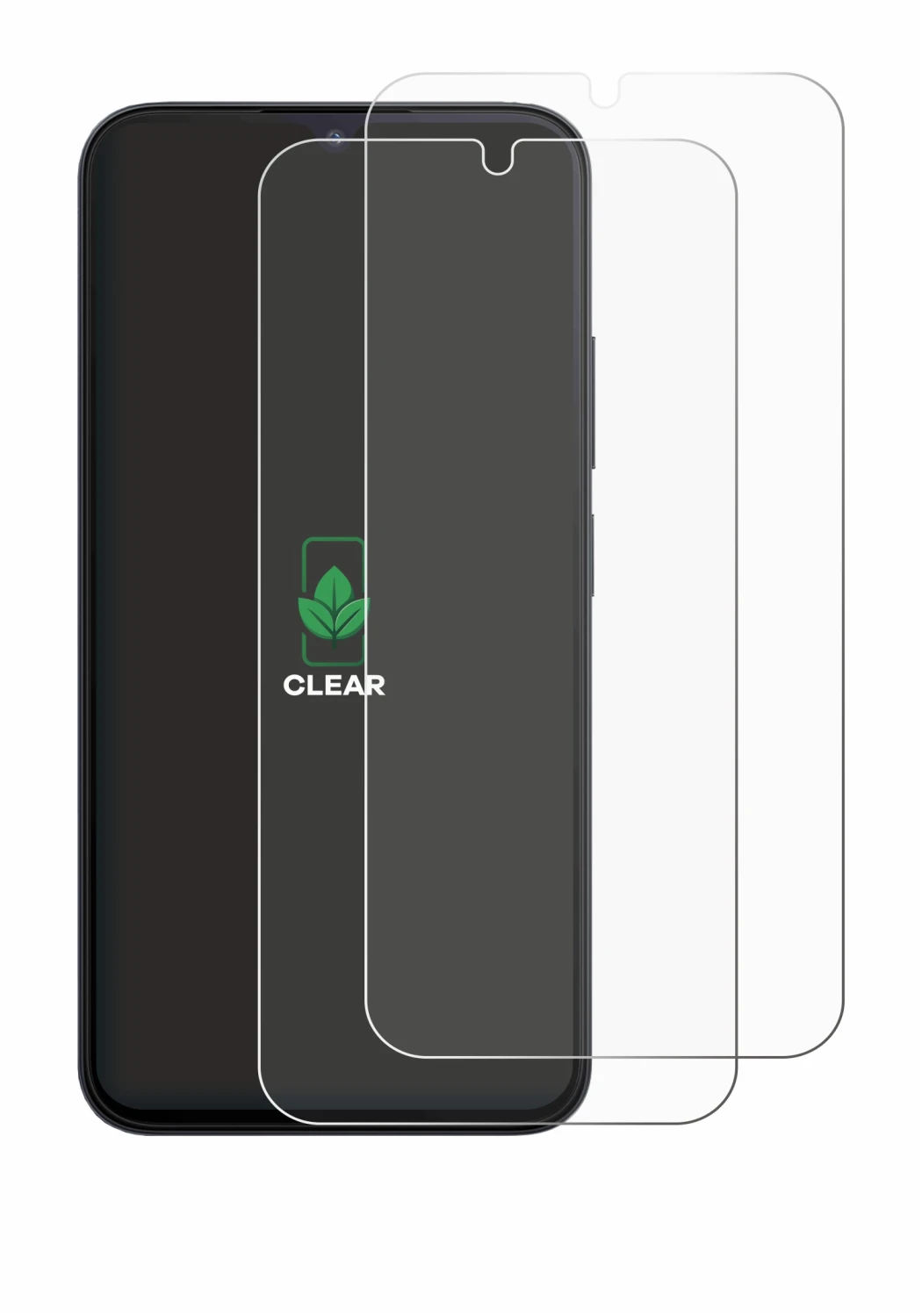 Image of the device Xiaomi Redmi A7 with a wide variety of screen protectors.