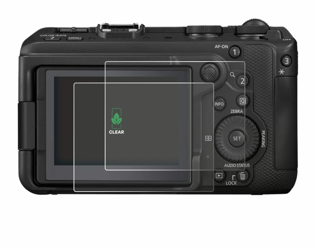 Image of the device Canon EOS R6 V with a wide variety of screen protectors.