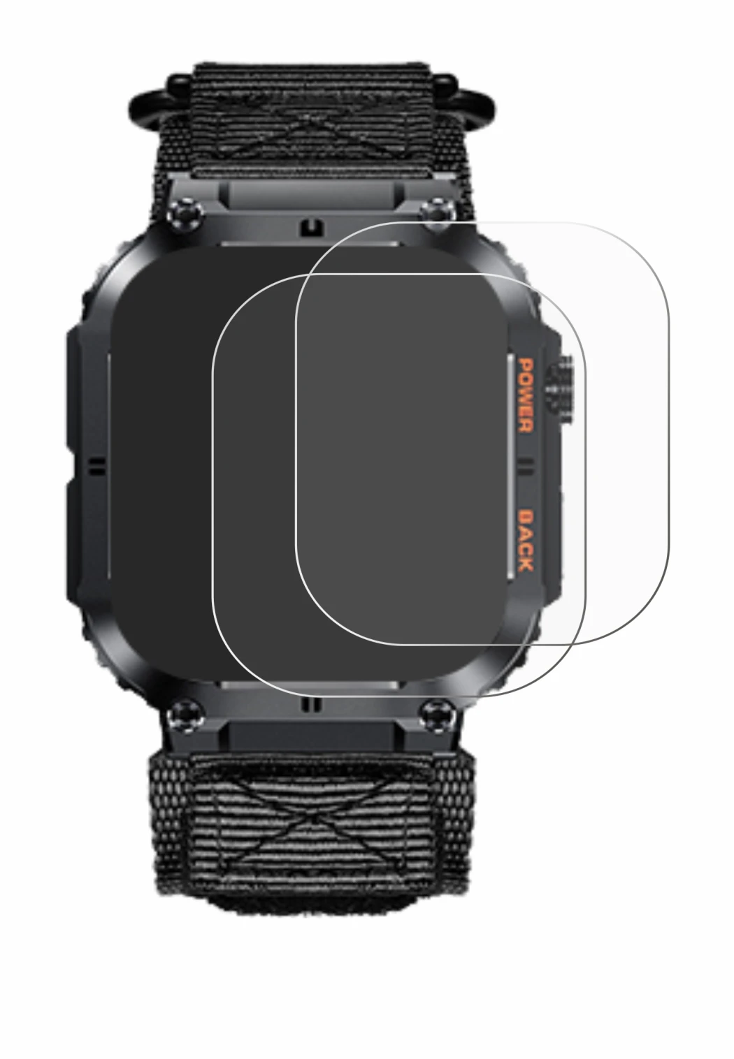 Image of the device Megalith K57PRO with a wide variety of screen protectors.