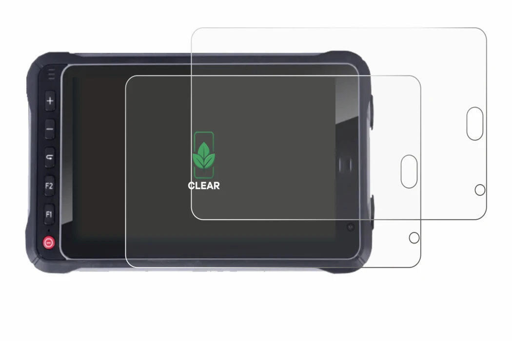 Image of the device Hugerock X72 with a wide variety of screen protectors.