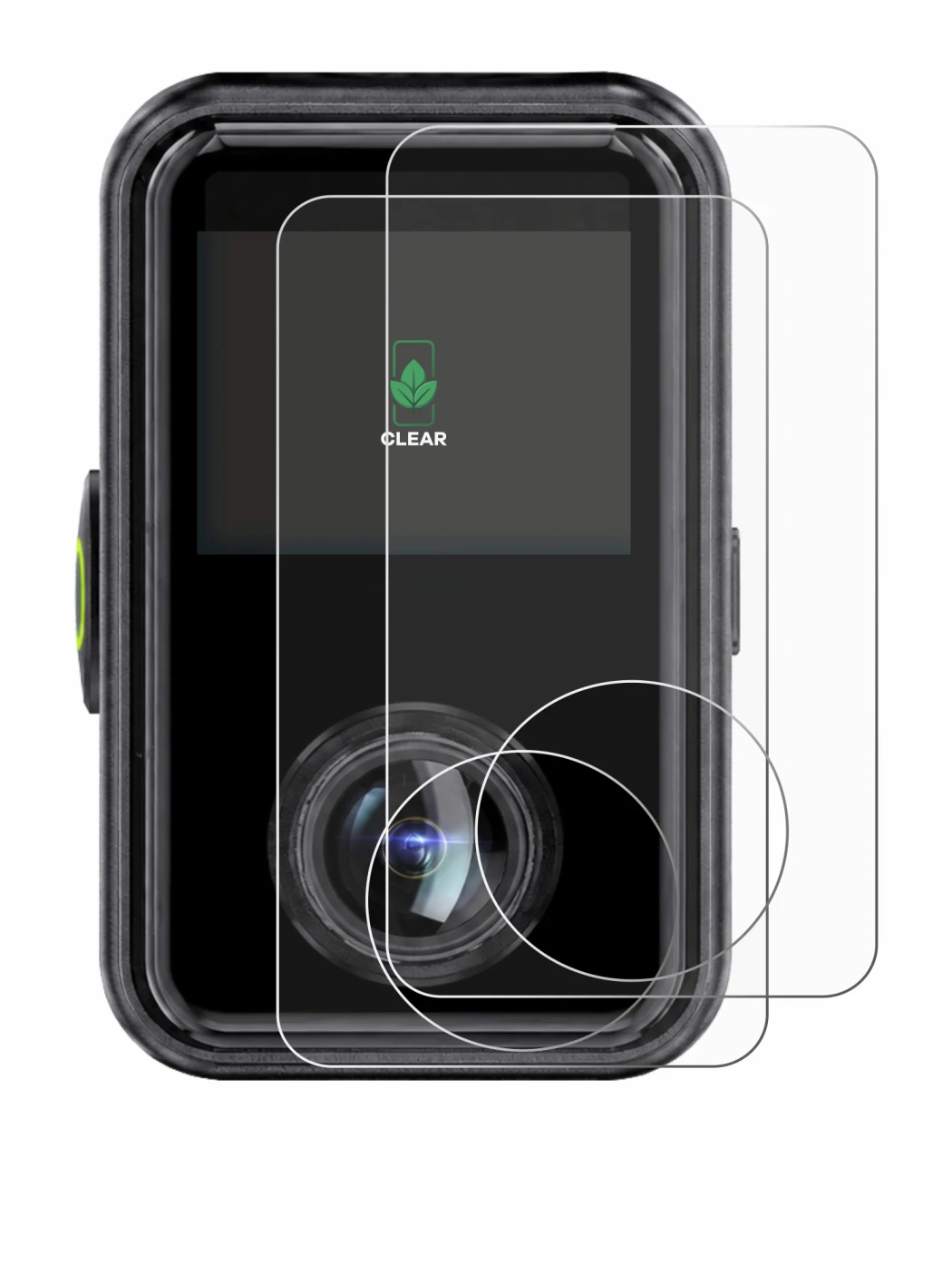 Image of the device Vantrue E360 Ace with a wide variety of screen protectors.