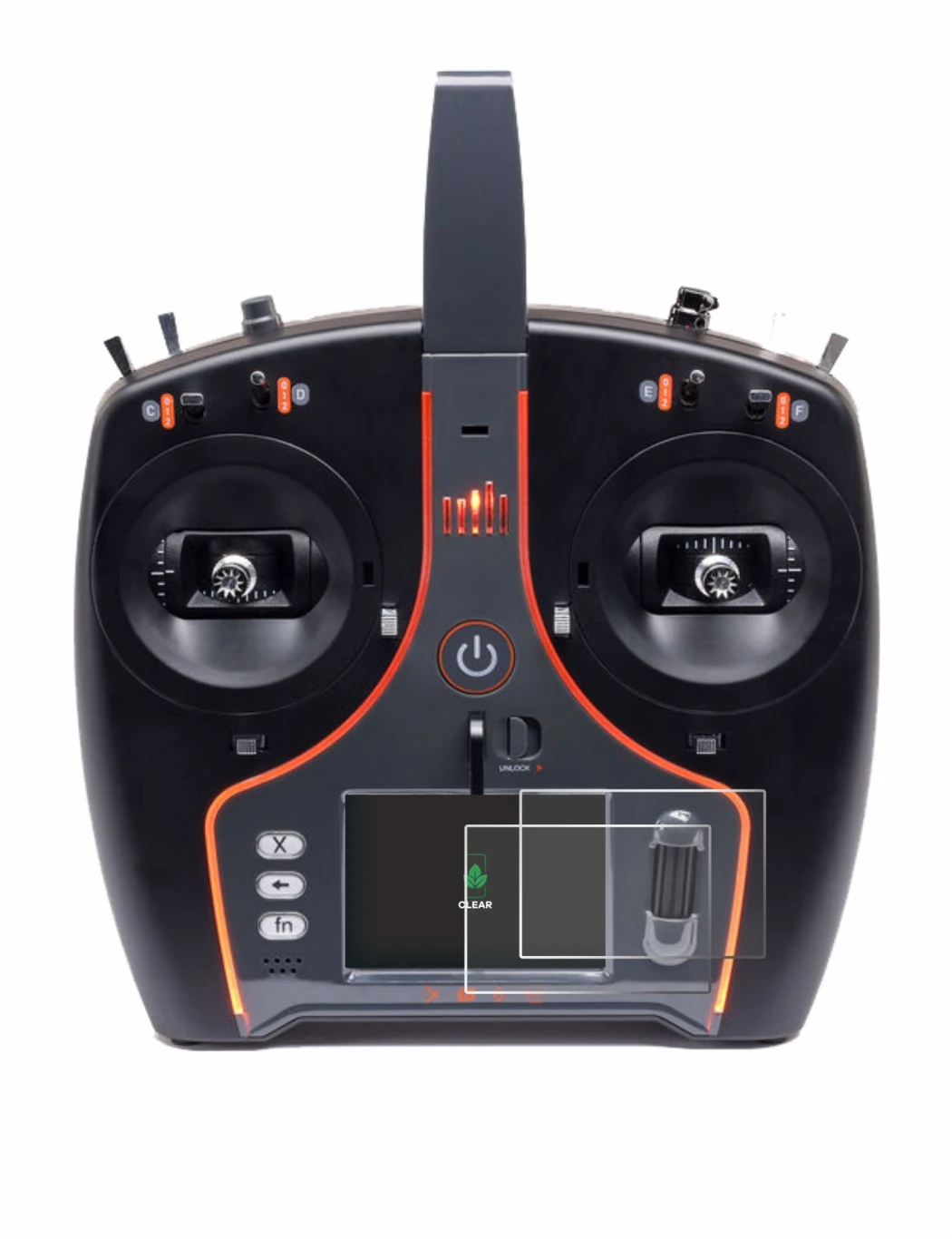 Image of the device Spektrum NX7e Plus with a wide variety of screen protectors.