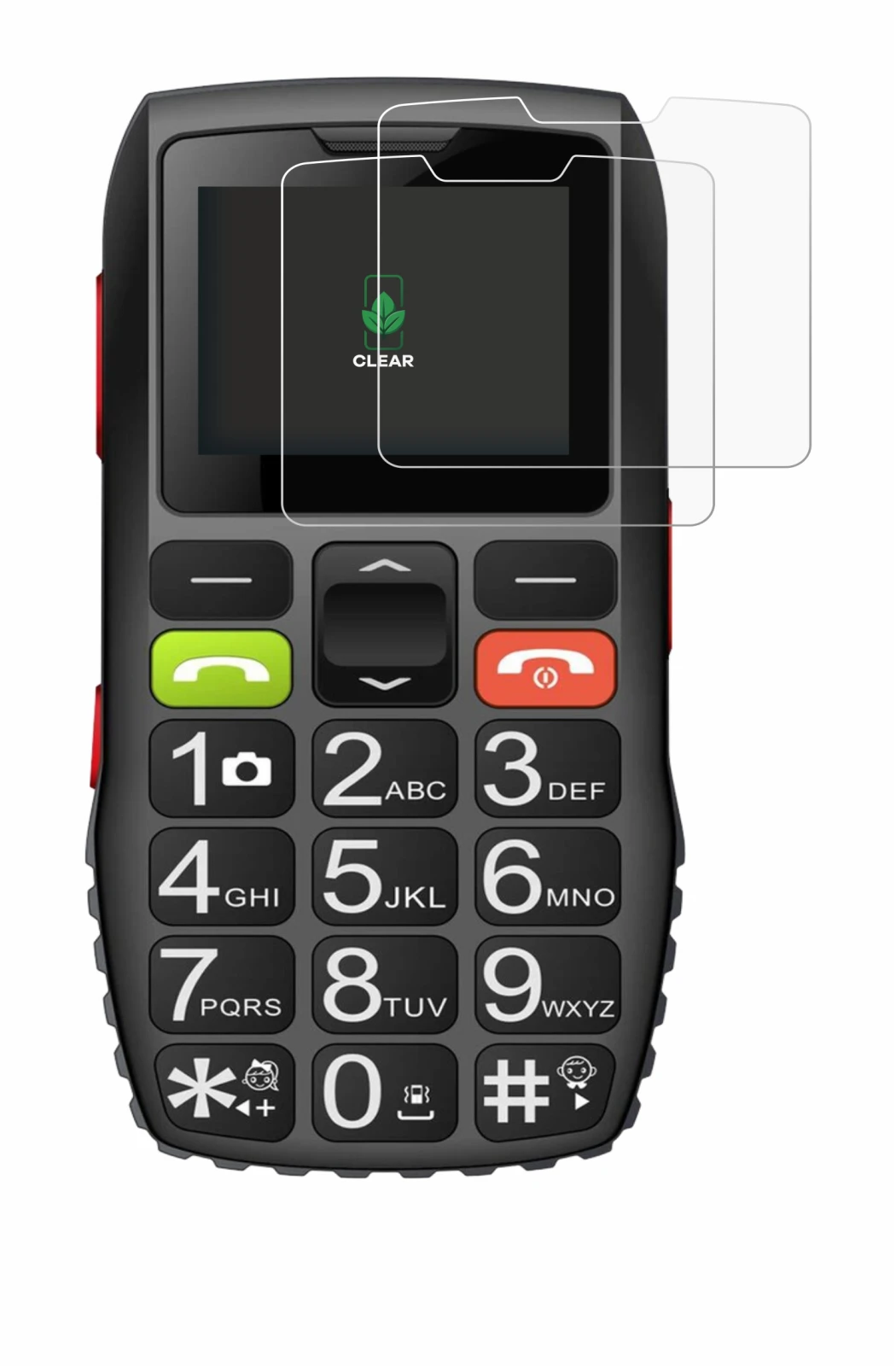 Image of the device artfone C1 with a wide variety of screen protectors.