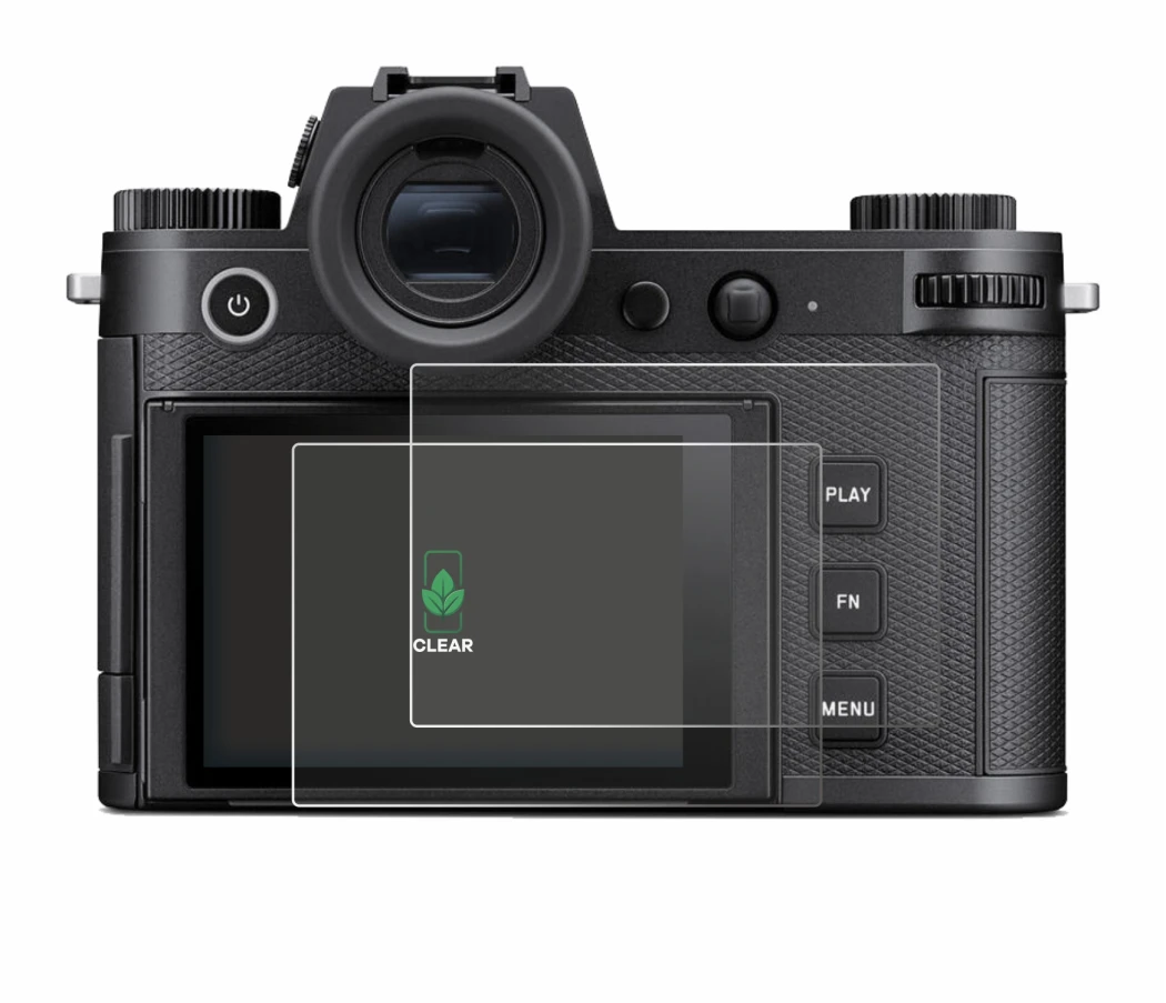 Image of the device Leica SL3-P with a wide variety of screen protectors.