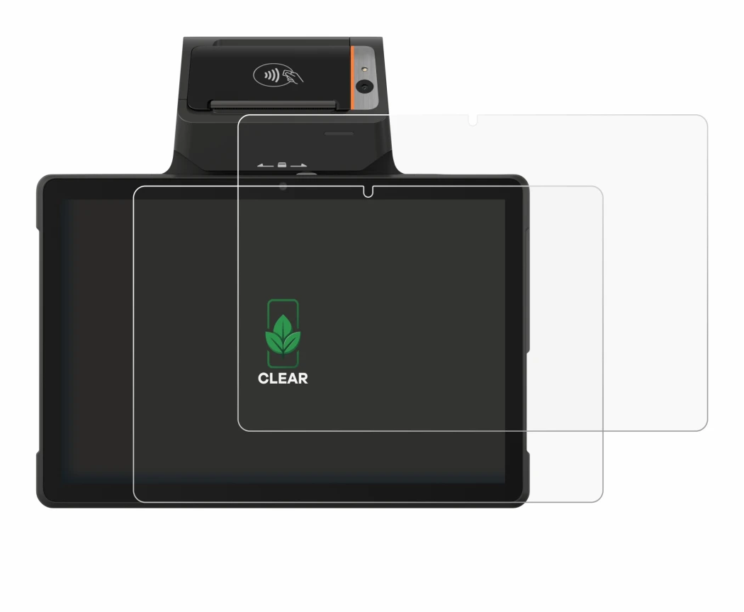 Image of the device Sunmi P3 Mix 58mm with a wide variety of screen protectors.