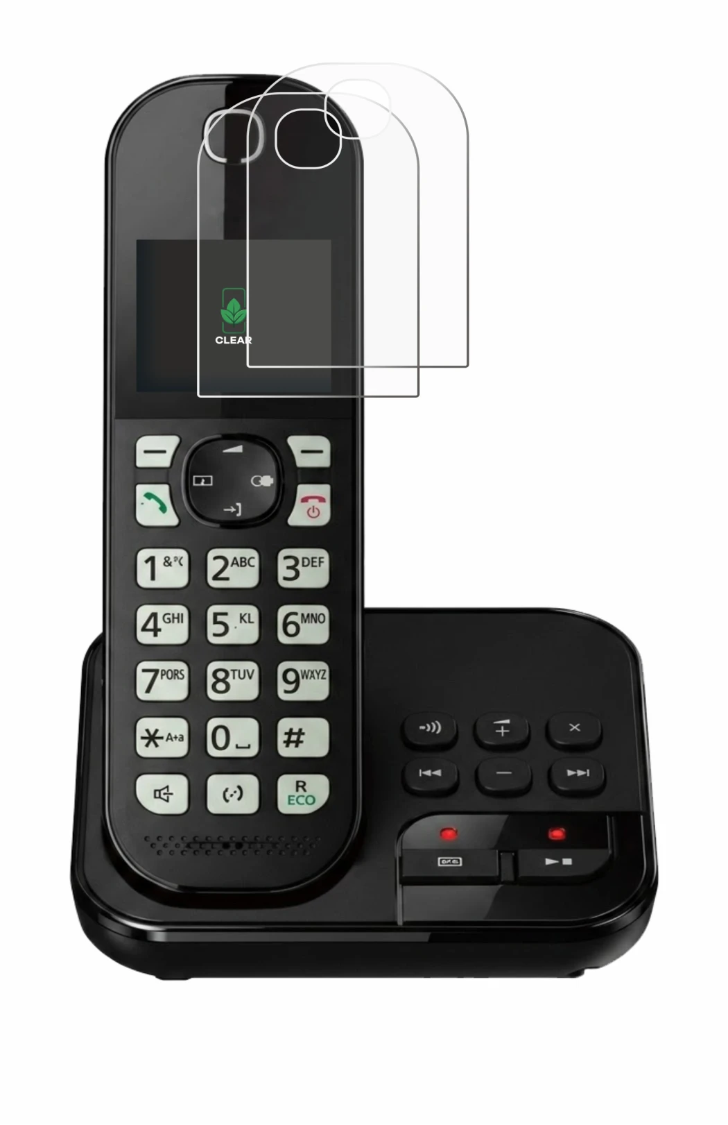 Image of the device Panasonic KX-TGC460 with a wide variety of screen protectors.