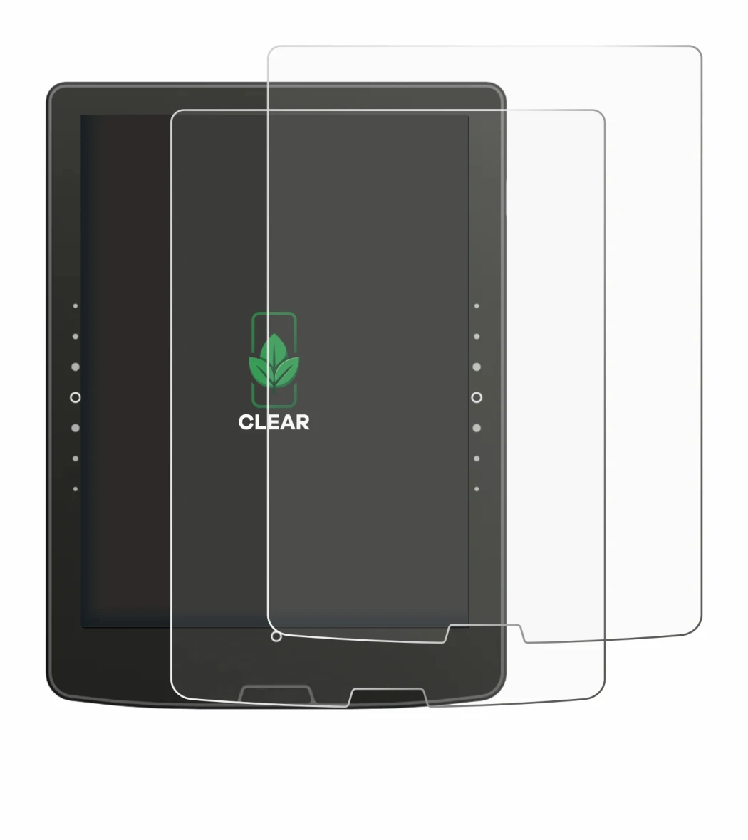 Image of the device inkBOOK Solaris with a wide variety of screen protectors.