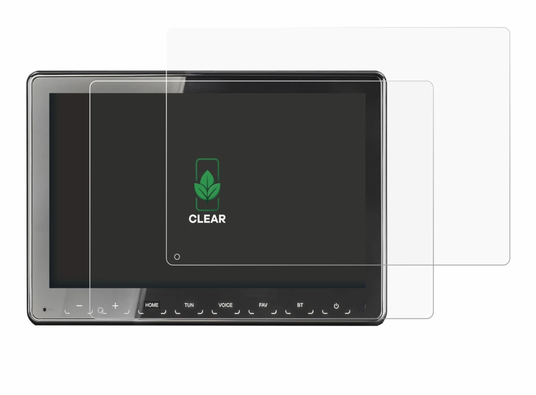 Image of the device Zenec Z-N975 with a wide variety of screen protectors.