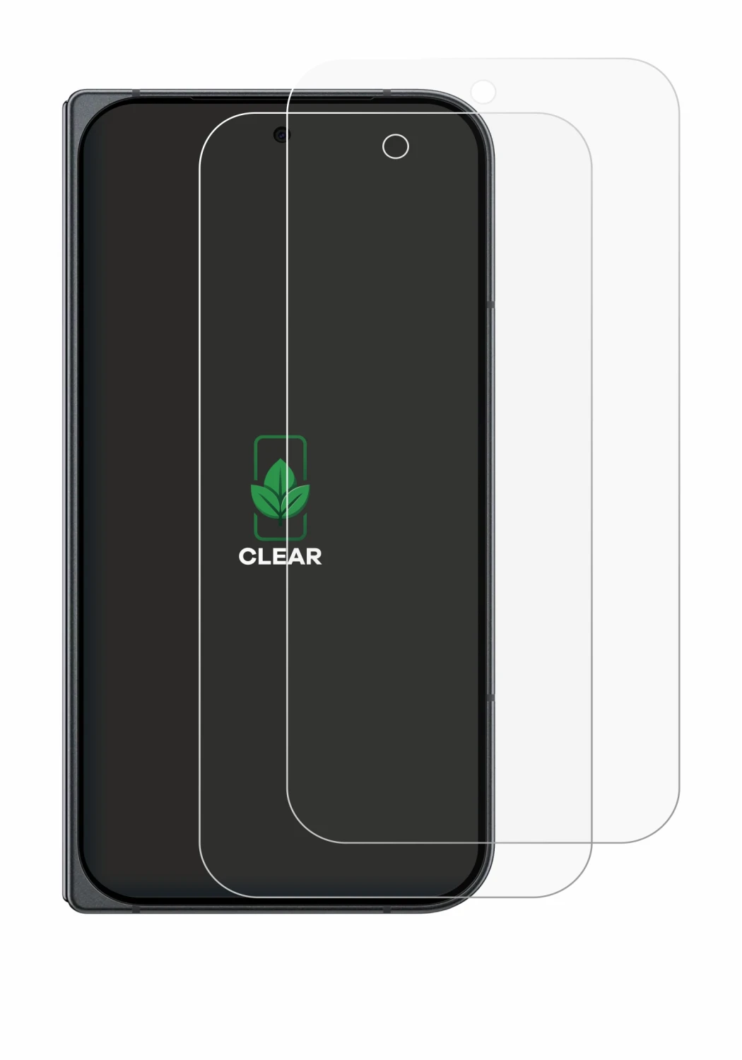 Image of the device Google Pixel 11 Pro Fold with a wide variety of screen protectors.