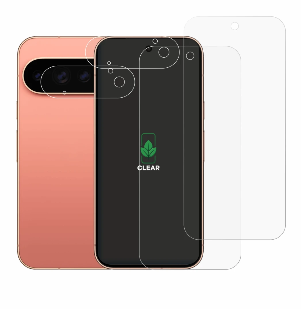 Image of the device Google Pixel 11 Pro (Front+Camera) with a wide variety of screen protectors.